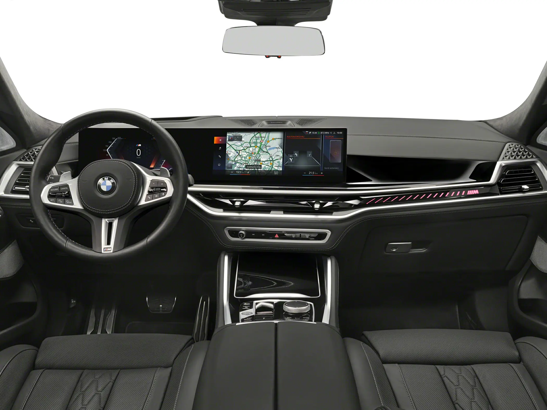 BMW X6 interior dash with a 14.9-inch touchscreen from the 2025 model.