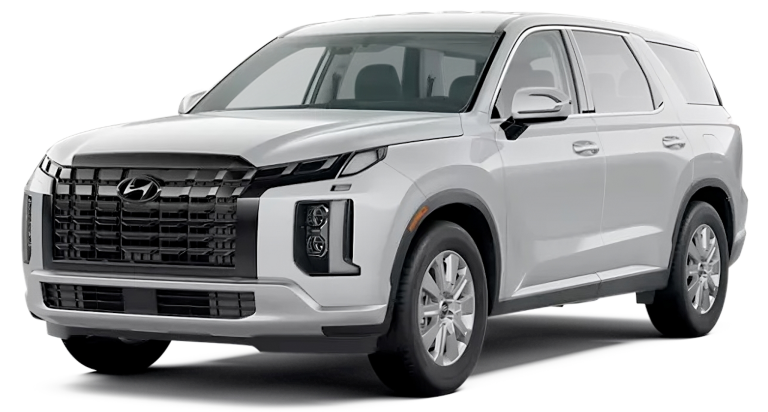 front view of the spacious, 3 row family suv. the 2025 hyundai palisade