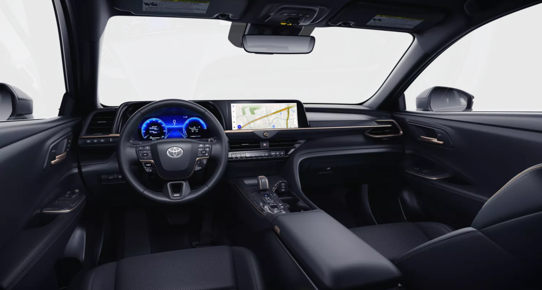 Digital dashboard and infotainment system of the 2025 Toyota Crown Signia XLE AWD with 12.3-inch touchscreen, navigation, and digital gauge cluster