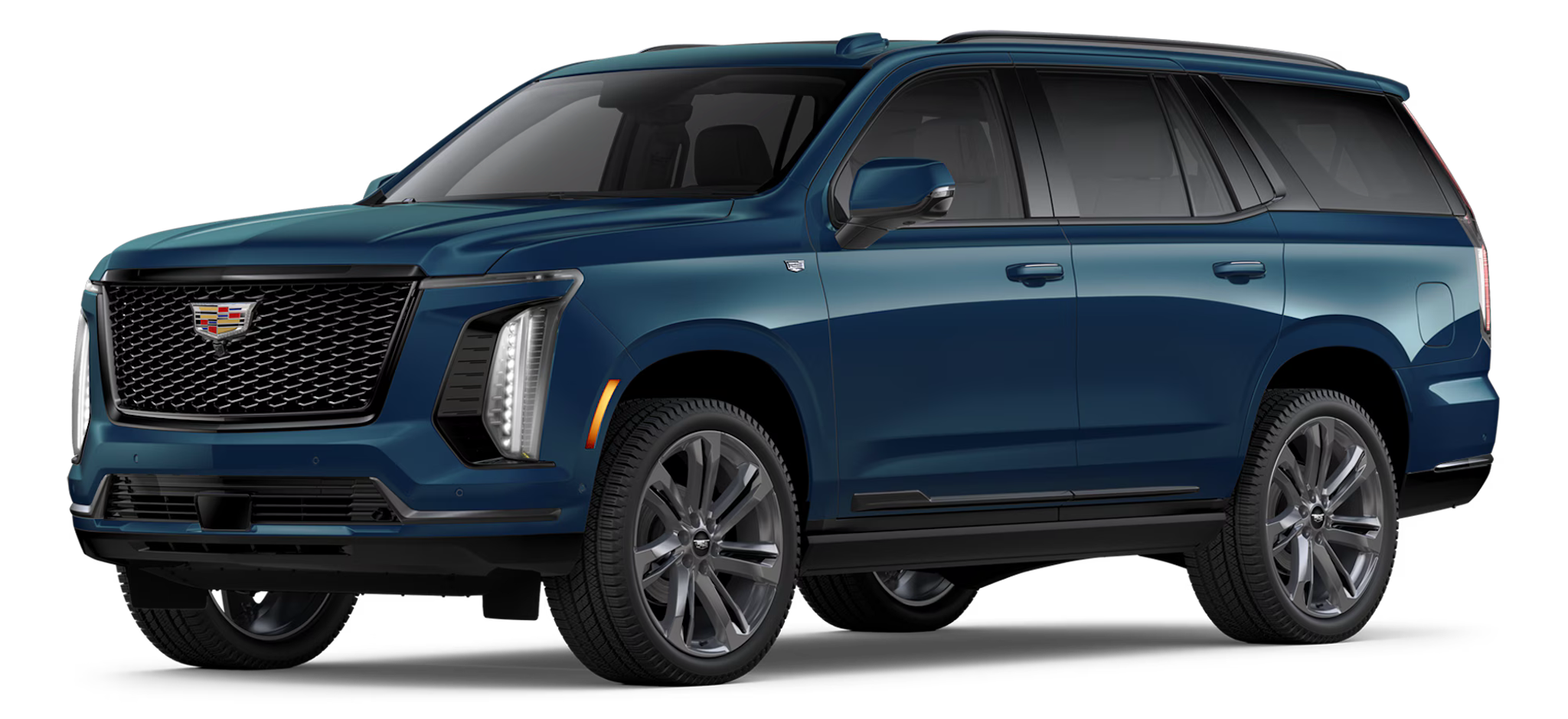 Front view of the 2025 Cadillac Escalade lease, showcasing luxury SUV design in NYC