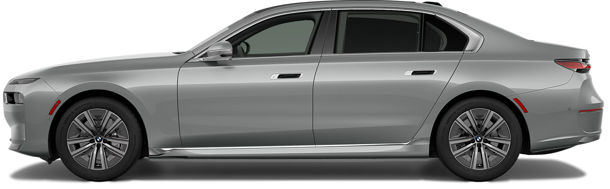 Side profile of the 2025 BMW i7 lease, showcasing its elegant design for best electric car lease deals