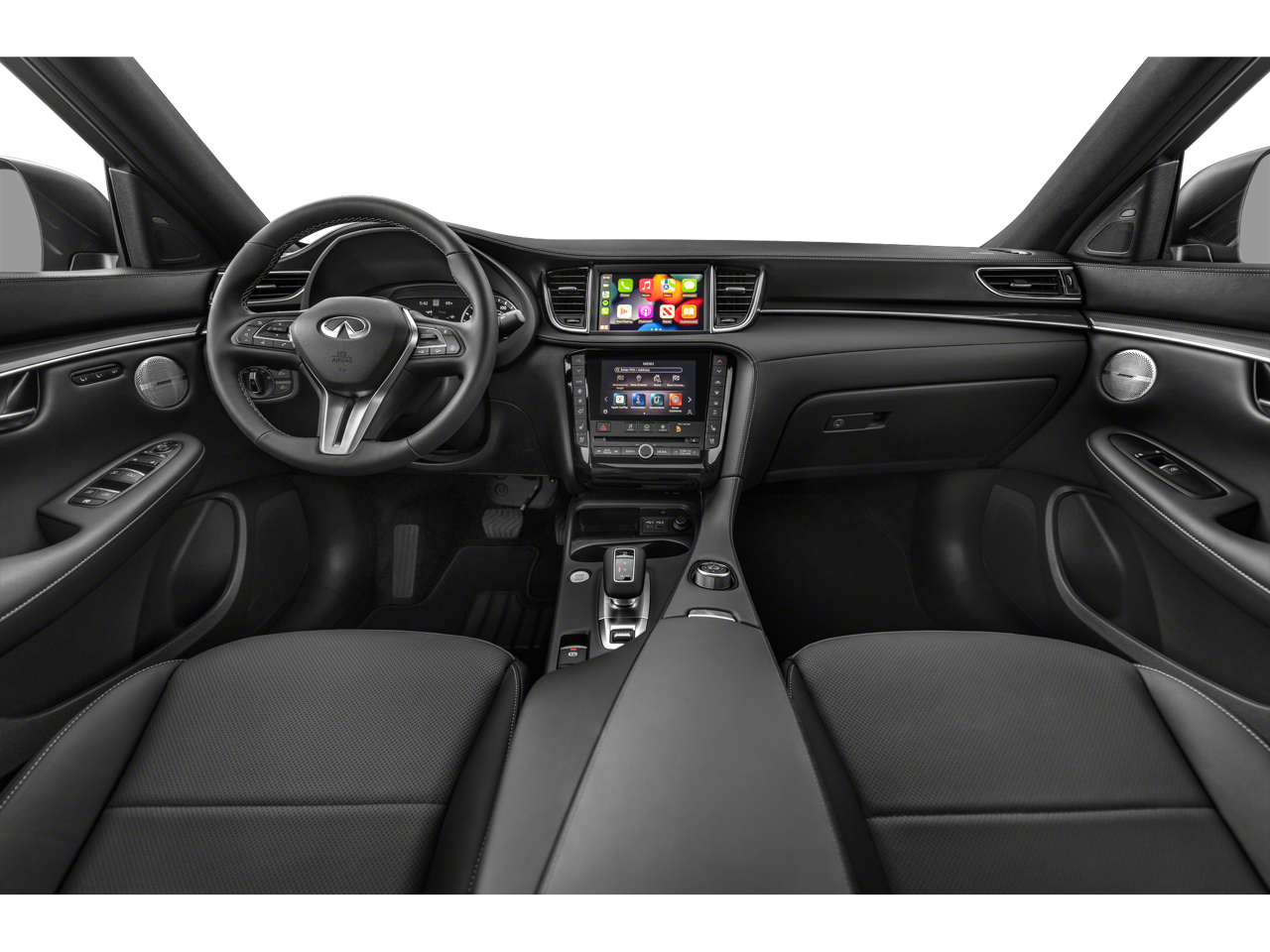 Modern dashboard of the 2025 Infiniti QX50 lease, featuring Infiniti QX50 interior tech.