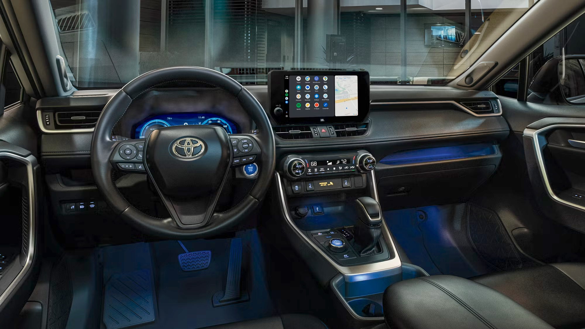Interior dashboard of 2025 Kia Sportage Hybrid from best hybrid crossover review showcasing hybrid SUV tech