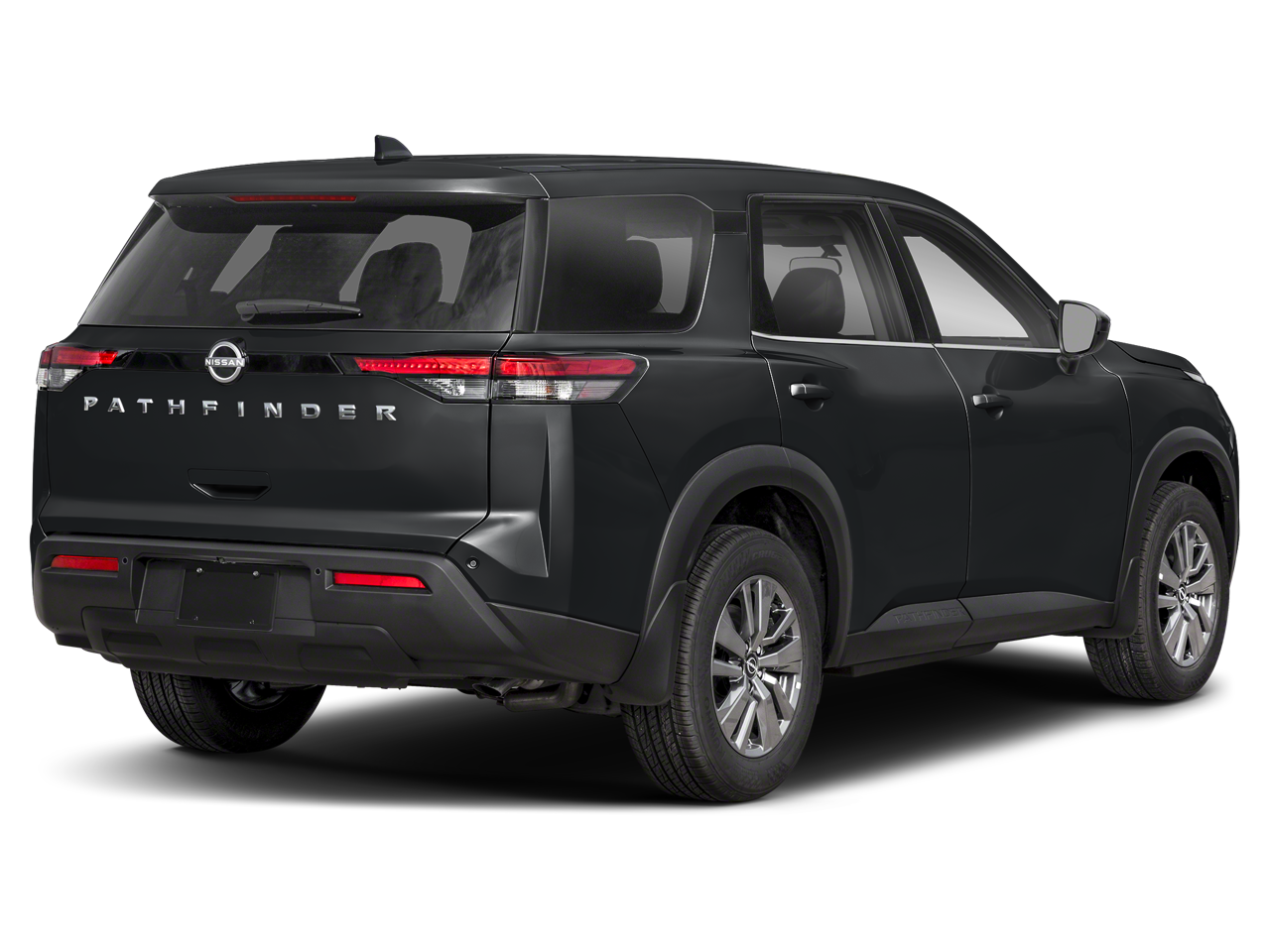 Rear view of the 2025 Nissan Pathfinder, perfect for families with $0 down Nissan deals.