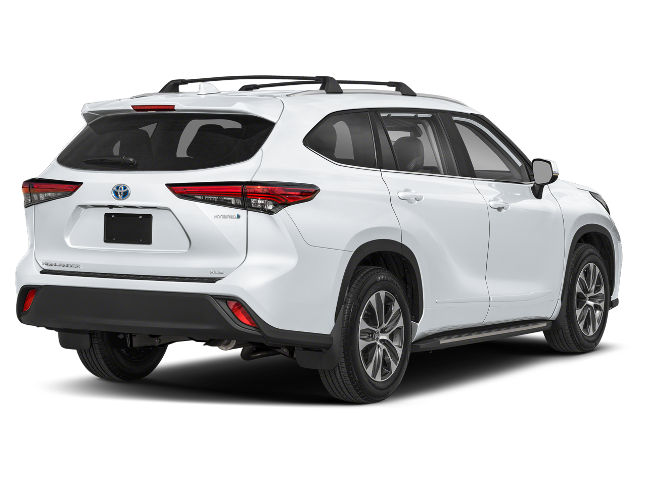 Rear view of the 2025 Toyota Highlander Hybrid lease, featuring a spacious hybrid SUV ideal for lease deals NYC and zero down lease deals.