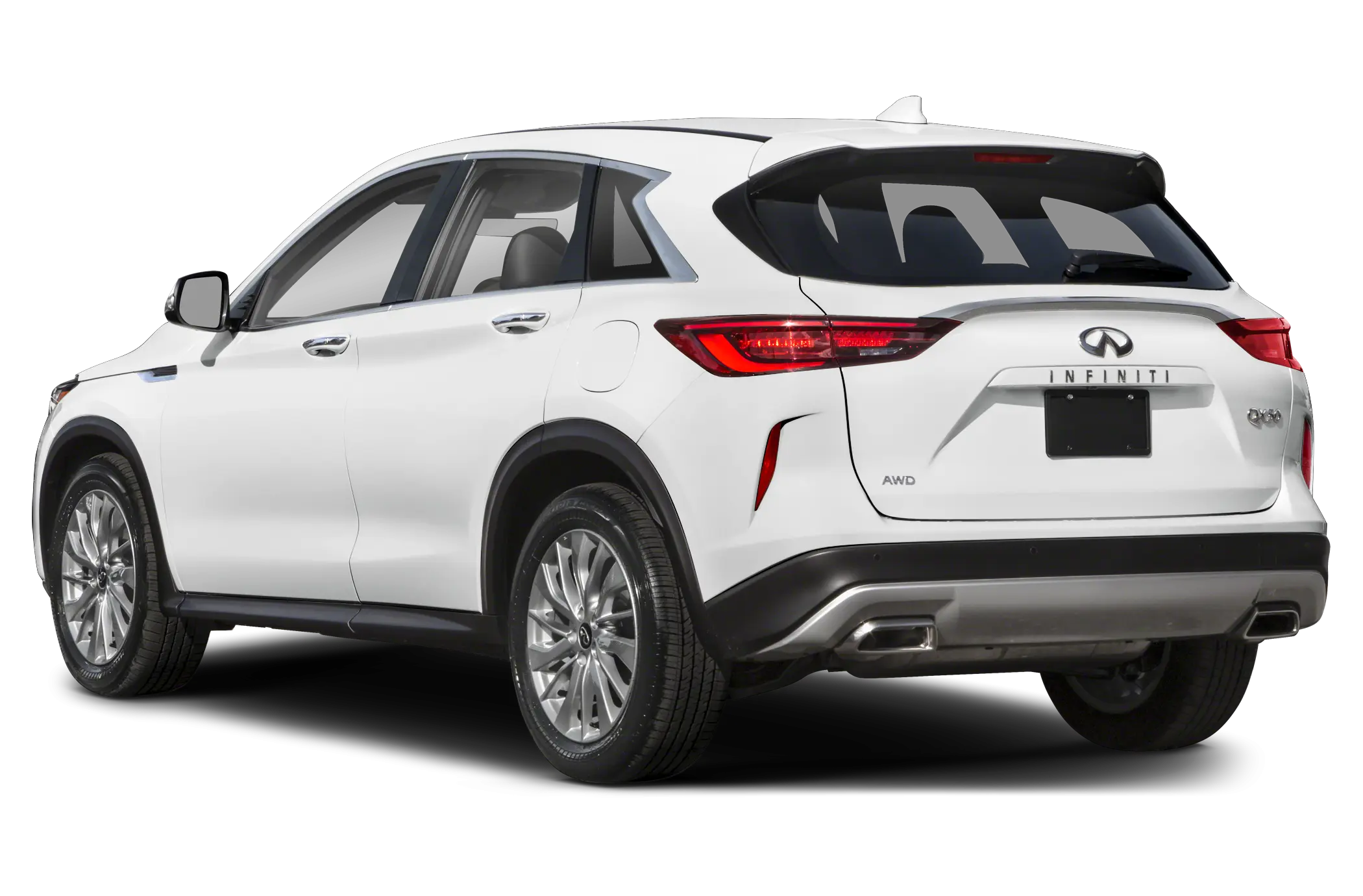 Stylish rear view of the Infiniti QX50 2025 lease, perfect for best lease deals 2025.