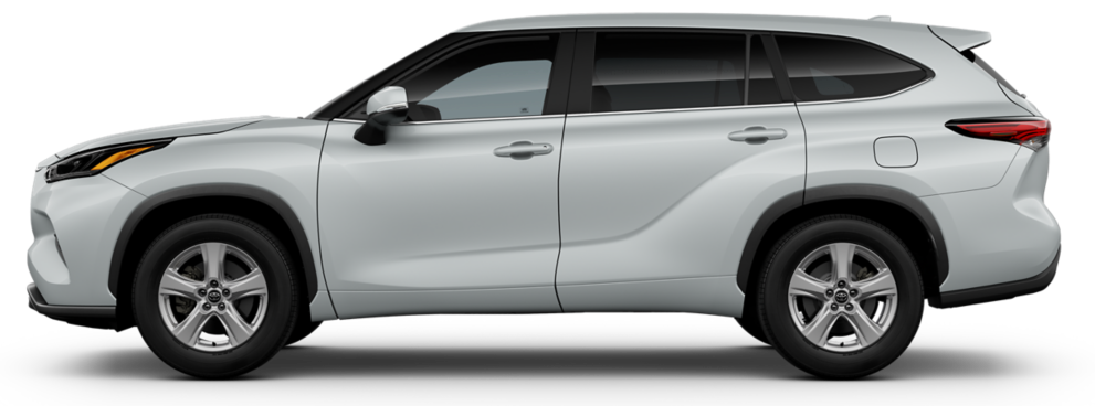Side profile of the 2025 Highlander lease, highlighting style and efficiency for Toyota lease deals NYC