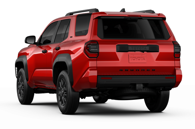 rear view profile of the redesigned 2025 toyota 4runner sr5 awd
