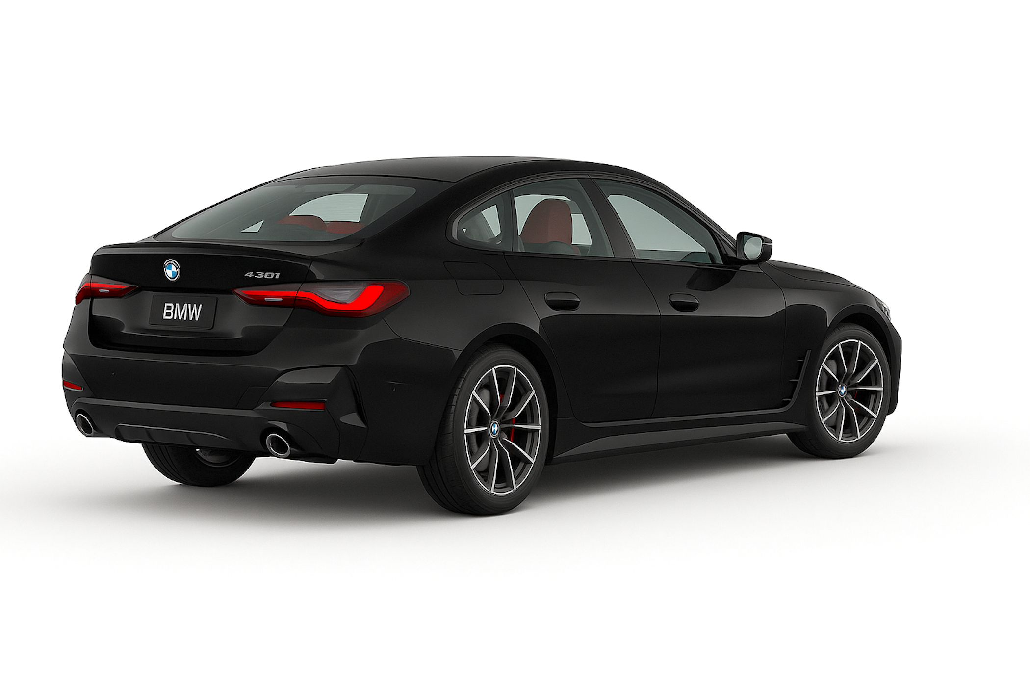 Rear view of 2025 BMW 430 sedan featuring $0 down BMW deals and premium styling.