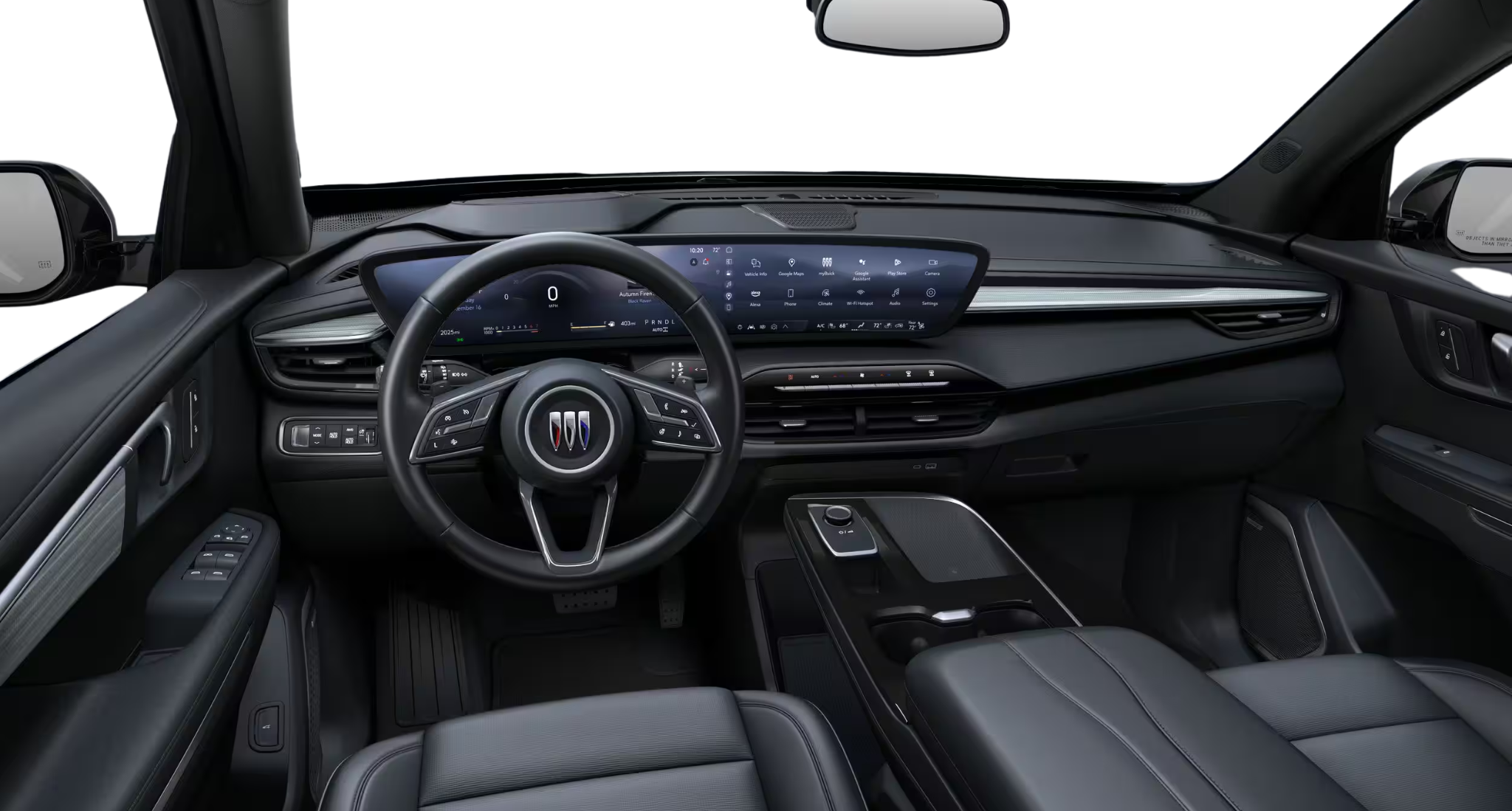 2025 Buick Enclave Preferred AWD luxury interior showcasing the modern dashboard design with a 30-inch curved digital display and advanced technology features.
