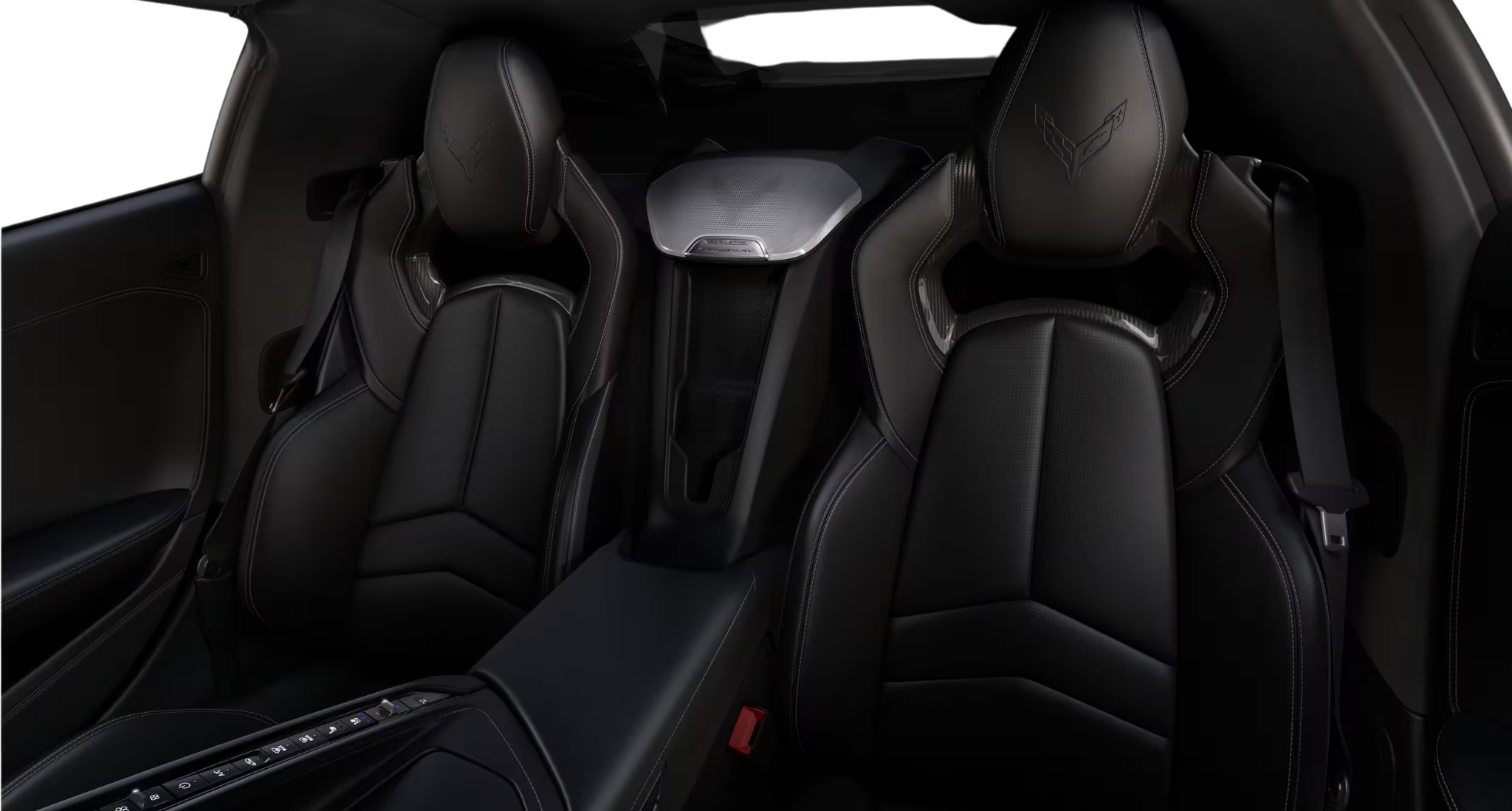 2025 Chevrolet Corvette Stingray 1LT RWD interior seats with Mulan leather GT1 bucket design and performance-focused cabin layout.