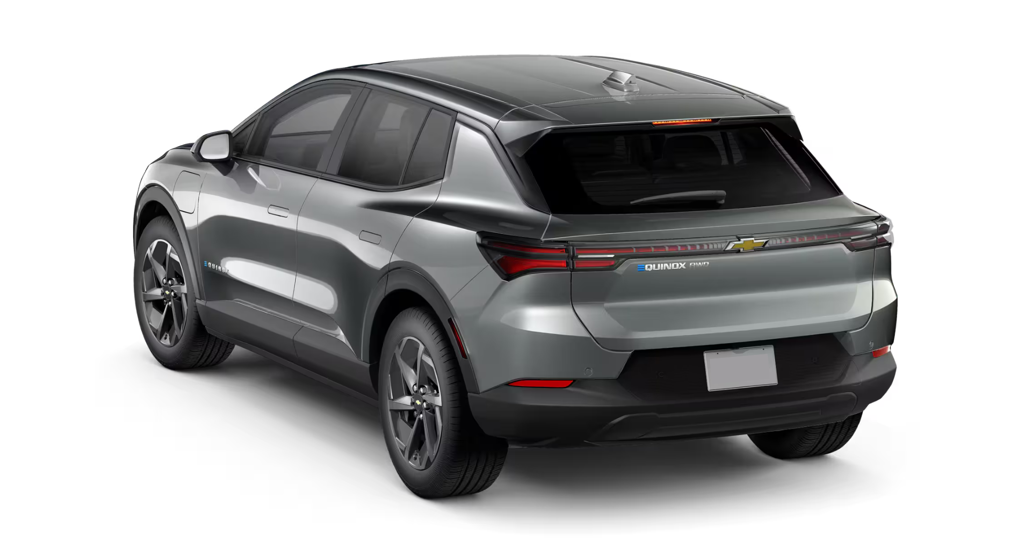 Sleek rear design of the 2025 Chevrolet Equinox EV LT1 AWD highlighting LED tail lamps and aerodynamic styling.