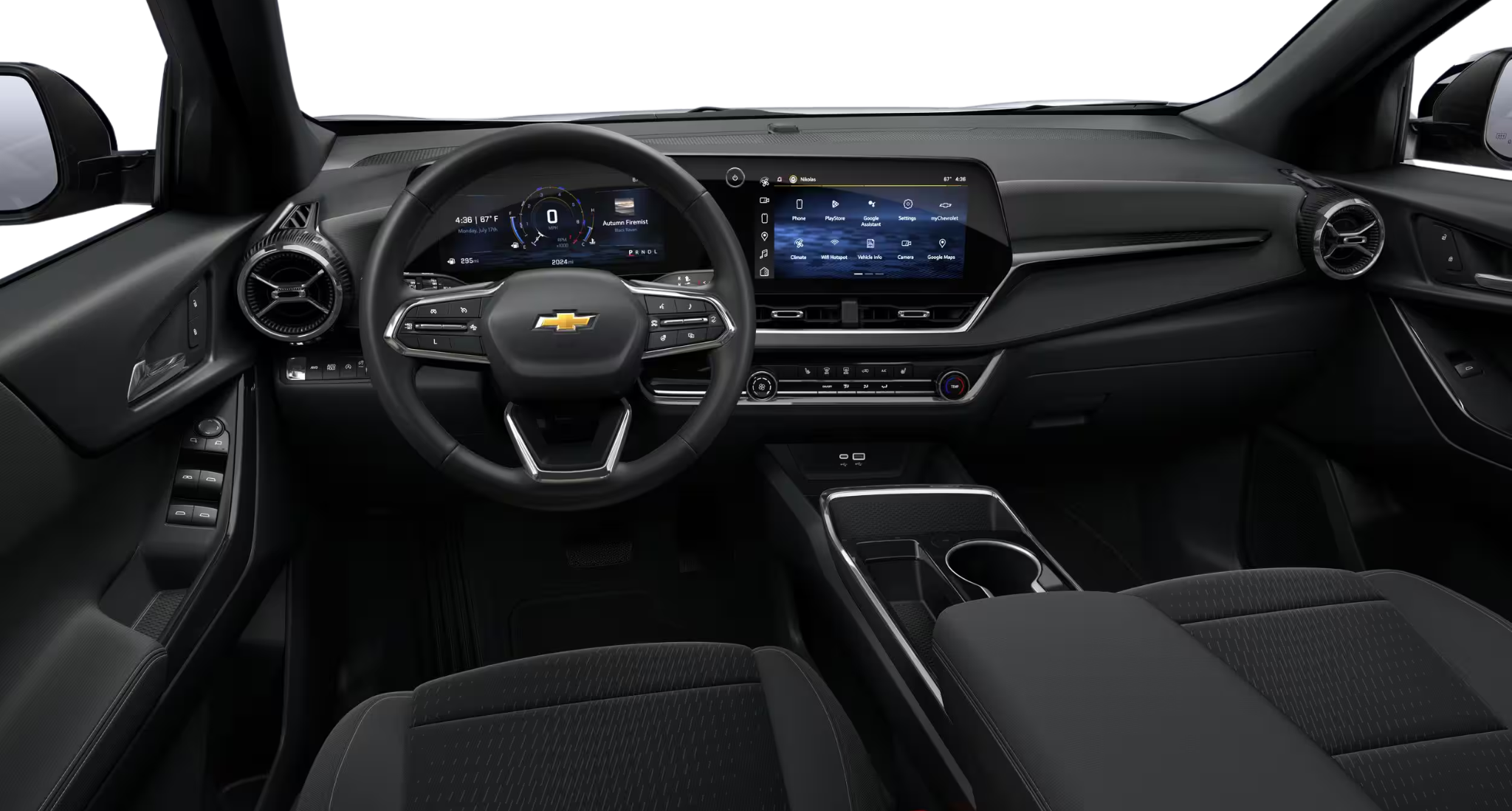 Driver-focused dashboard of the 2025 Chevrolet Equinox LT AWD with 11.3-inch touchscreen, digital display, and premium finishes.