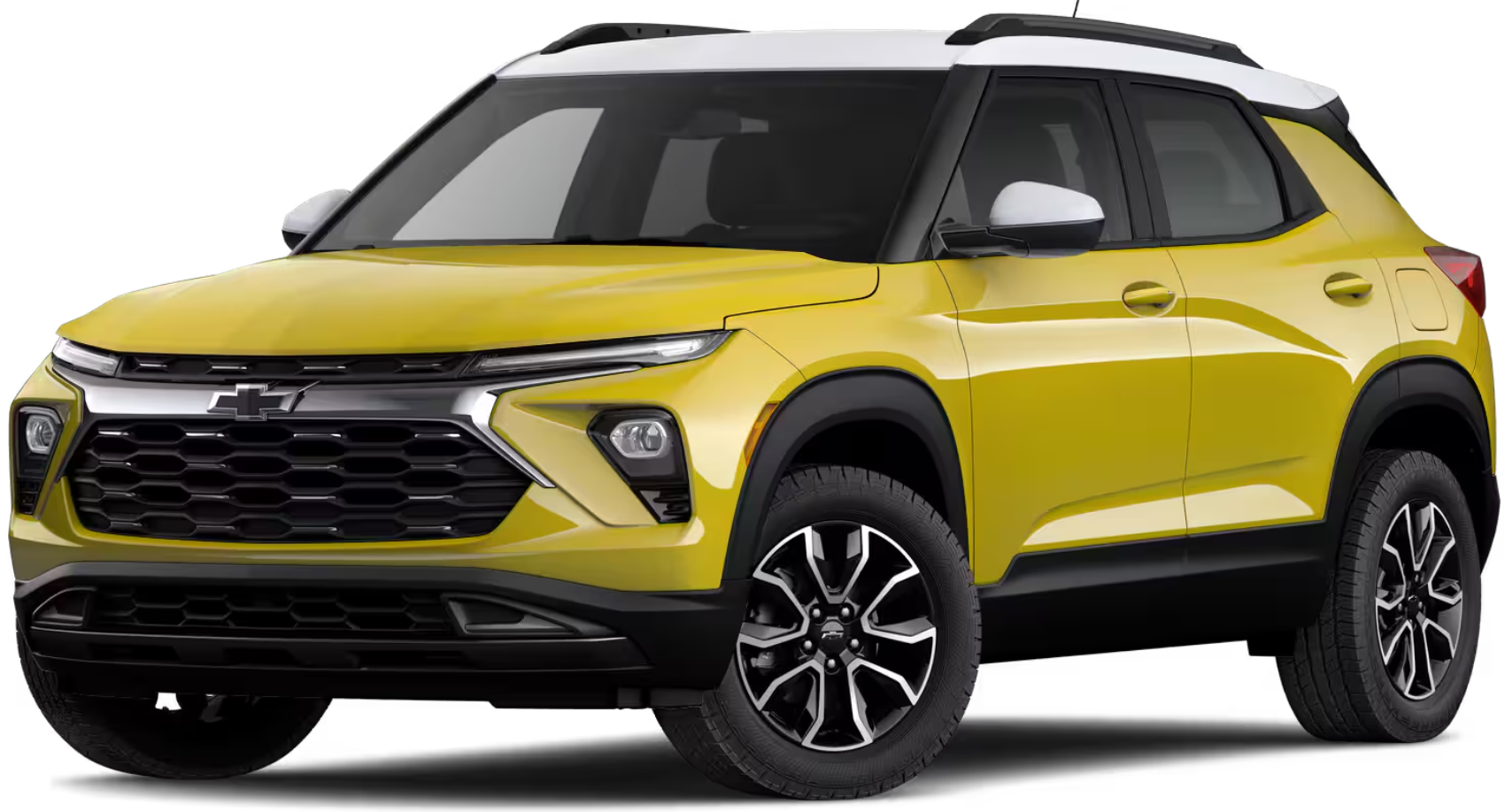 Front view of the 2025 Chevrolet Trailblazer LS AWD featuring an aggressive grille, LED headlights, and rugged SUV stance.