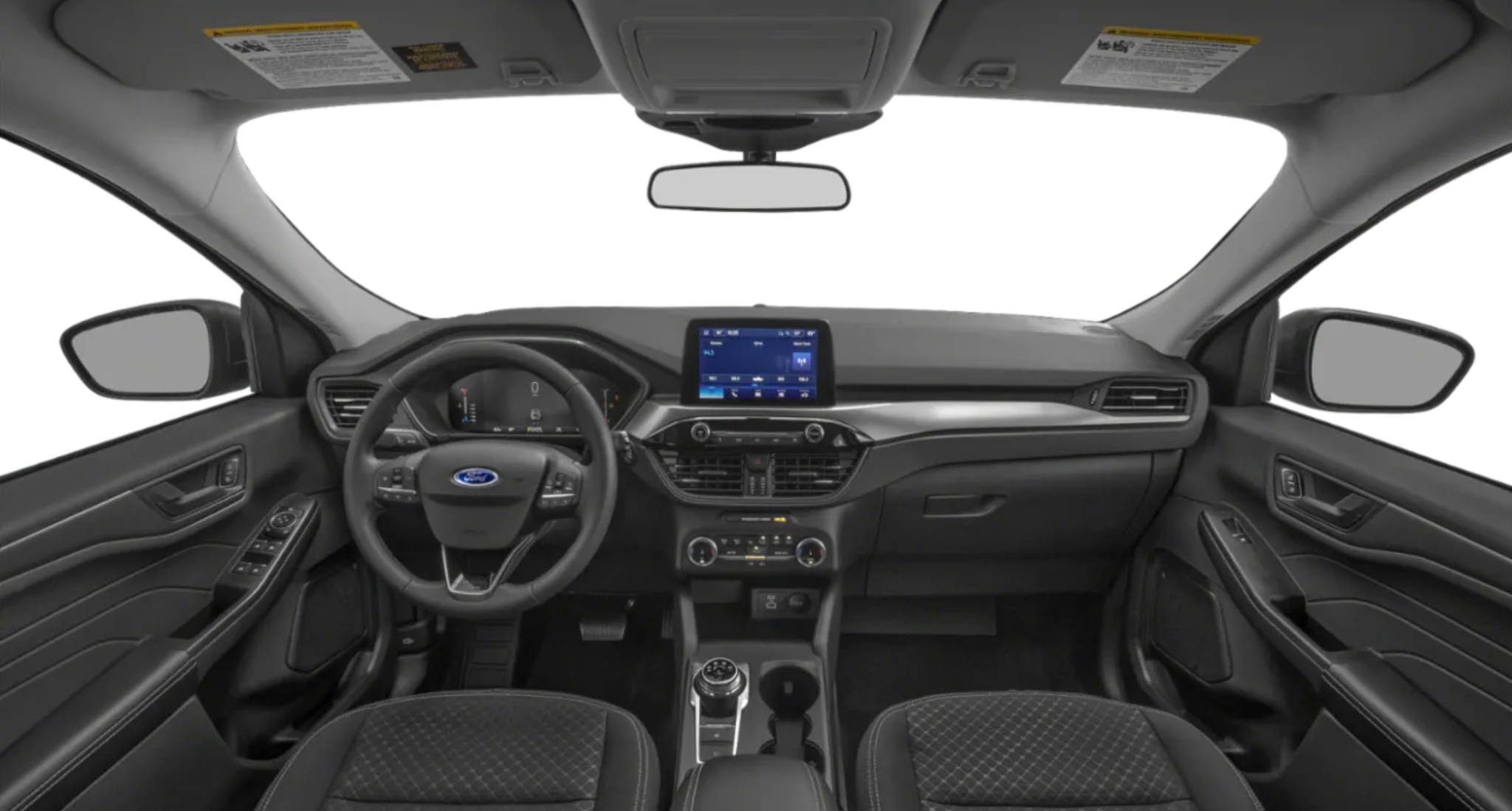 2025 Ford Escape Active AWD front cabin featuring SYNC 4 touchscreen display, rotary gear shift, and dual-zone climate controls.