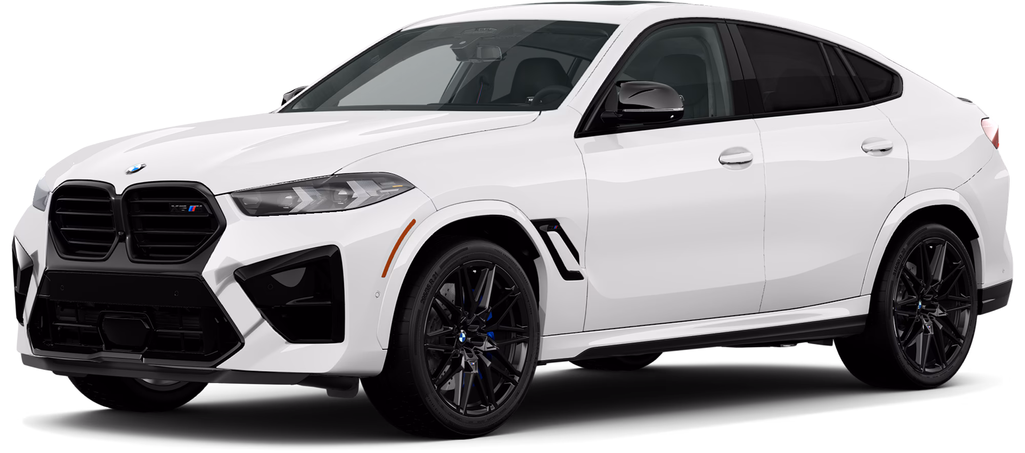 Front view of the 2025 BMW X6M, a luxury SUV available for lease with $0 Down in NYC.