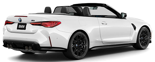 Rear view of 2025 BMW M4 lease, a premium luxury convertible in Brooklyn.