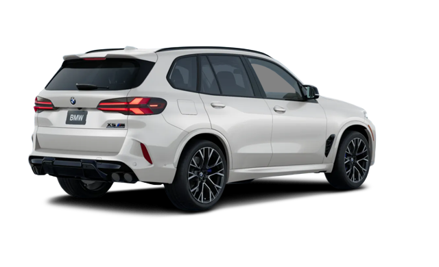 Back view of the 2025 BMW X5M, a high-performance SUV with zero down lease deals in NYC.