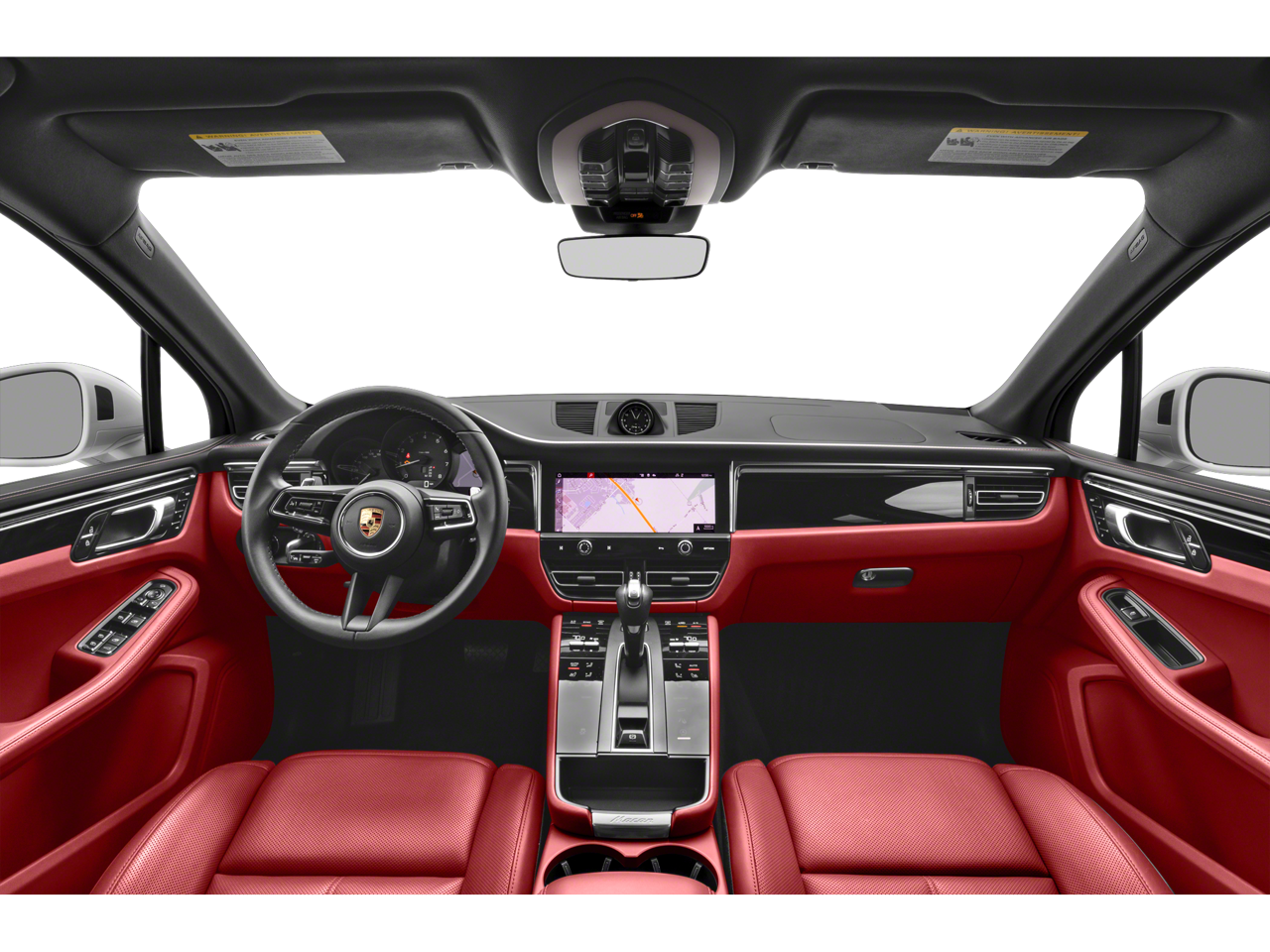2025 Porsche Macan lease interior dash with 10.9-inch touchscreen, ideal for car lease NYC.