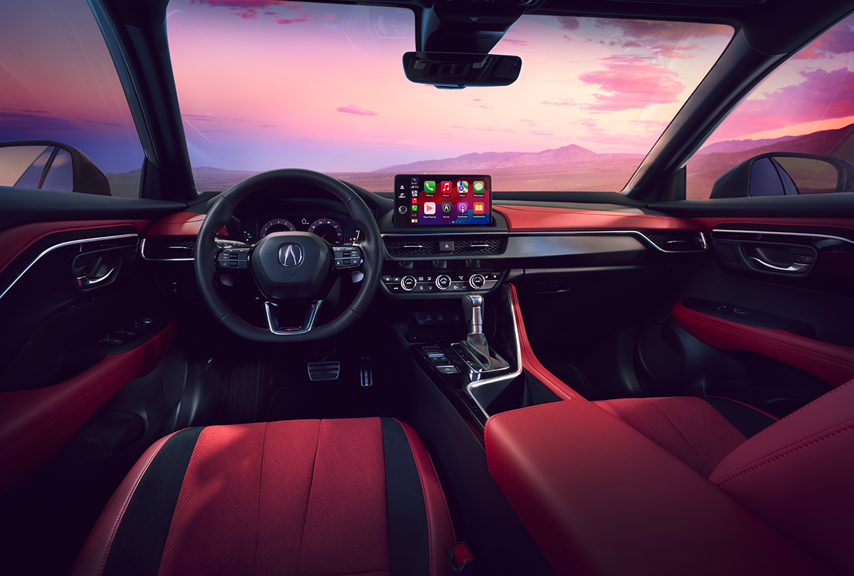 Interior dashboard of the 2025 Acura ADX lease, featuring tech for best lease deals 2025
