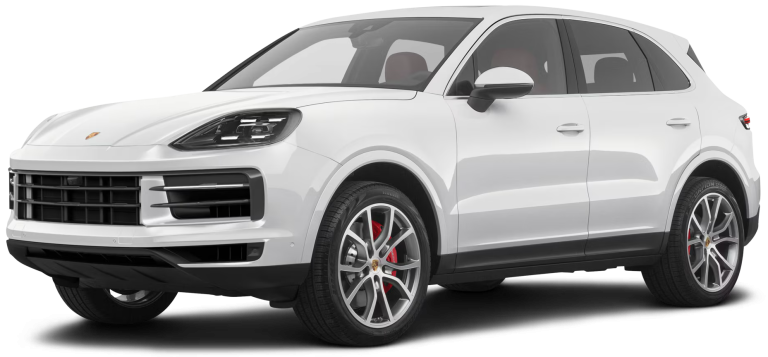 Front view of 2025 Porsche Cayenne lease model, showcasing sleek luxury SUV design in NYC.
