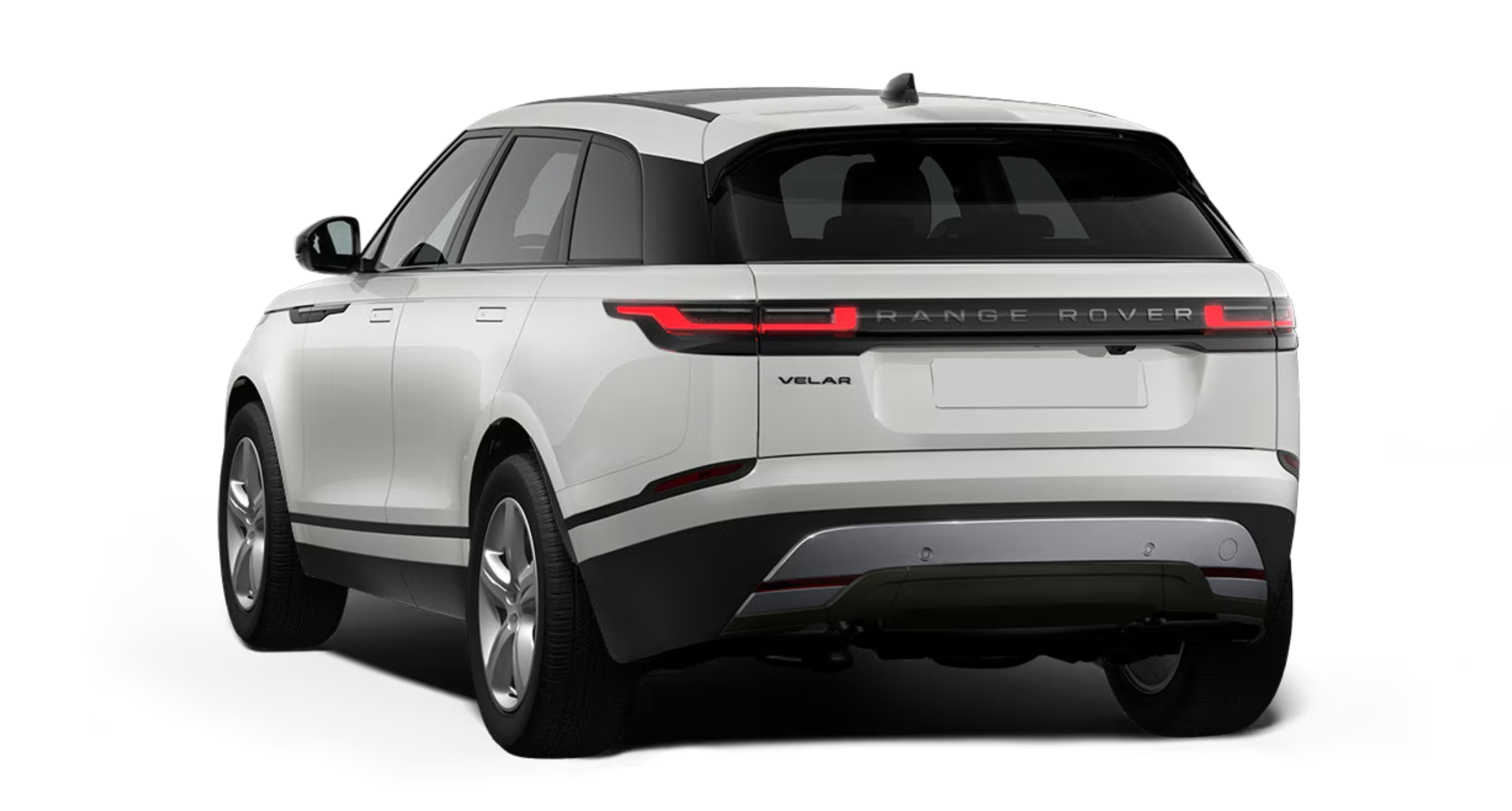 Back view of the 2025 Range Rover Velar S AWD showcasing LED taillights, clean tailgate, and Velar badging.