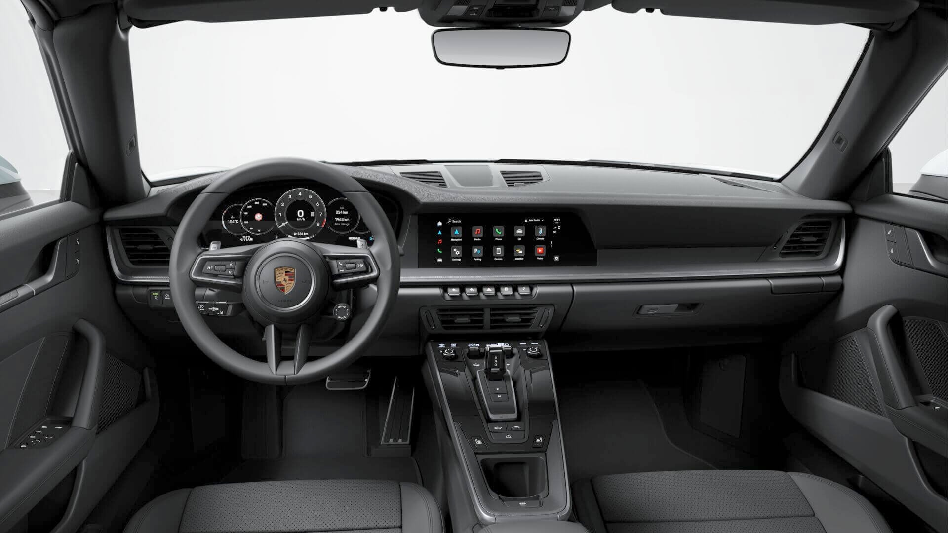 2025 porsche 911 carrera dashboard interior view lease deal