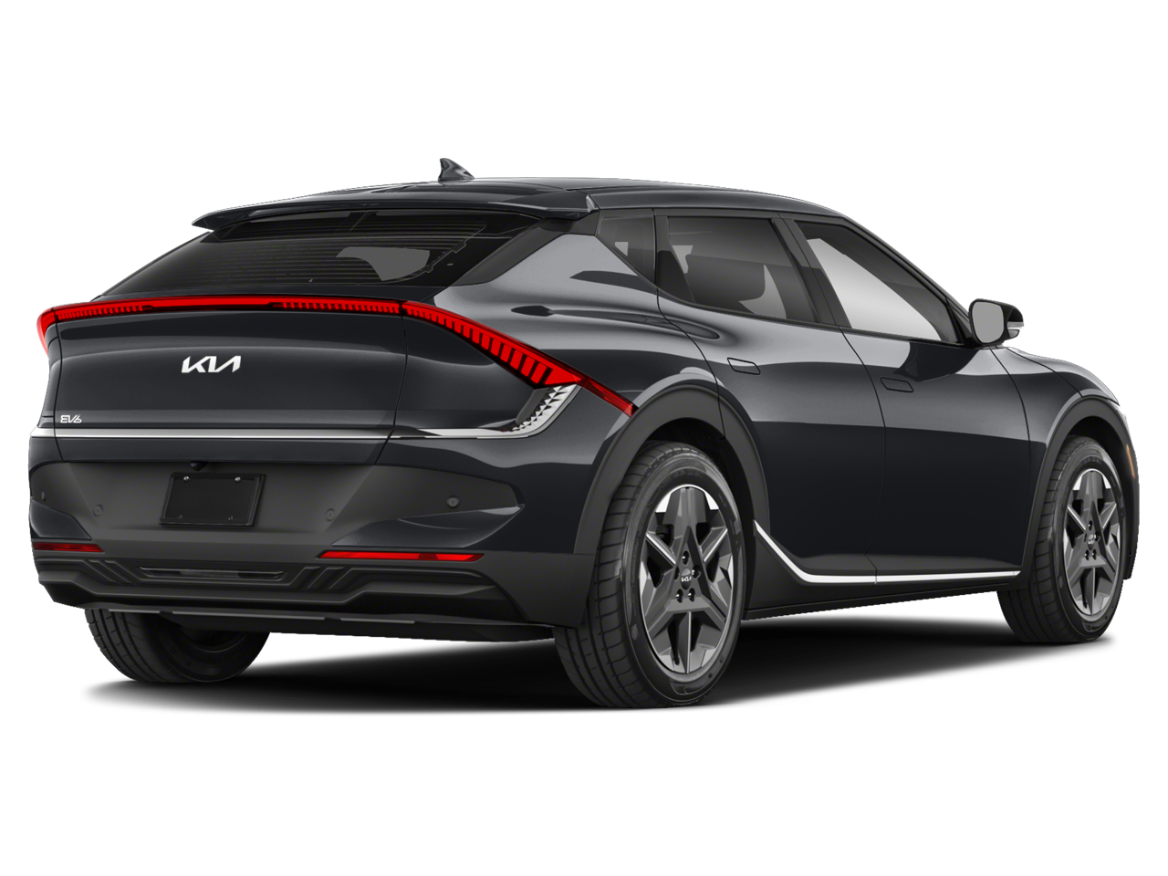 Rear view of 2025 Kia EV6 lease, highlighting modern electric car aesthetics in NYC.