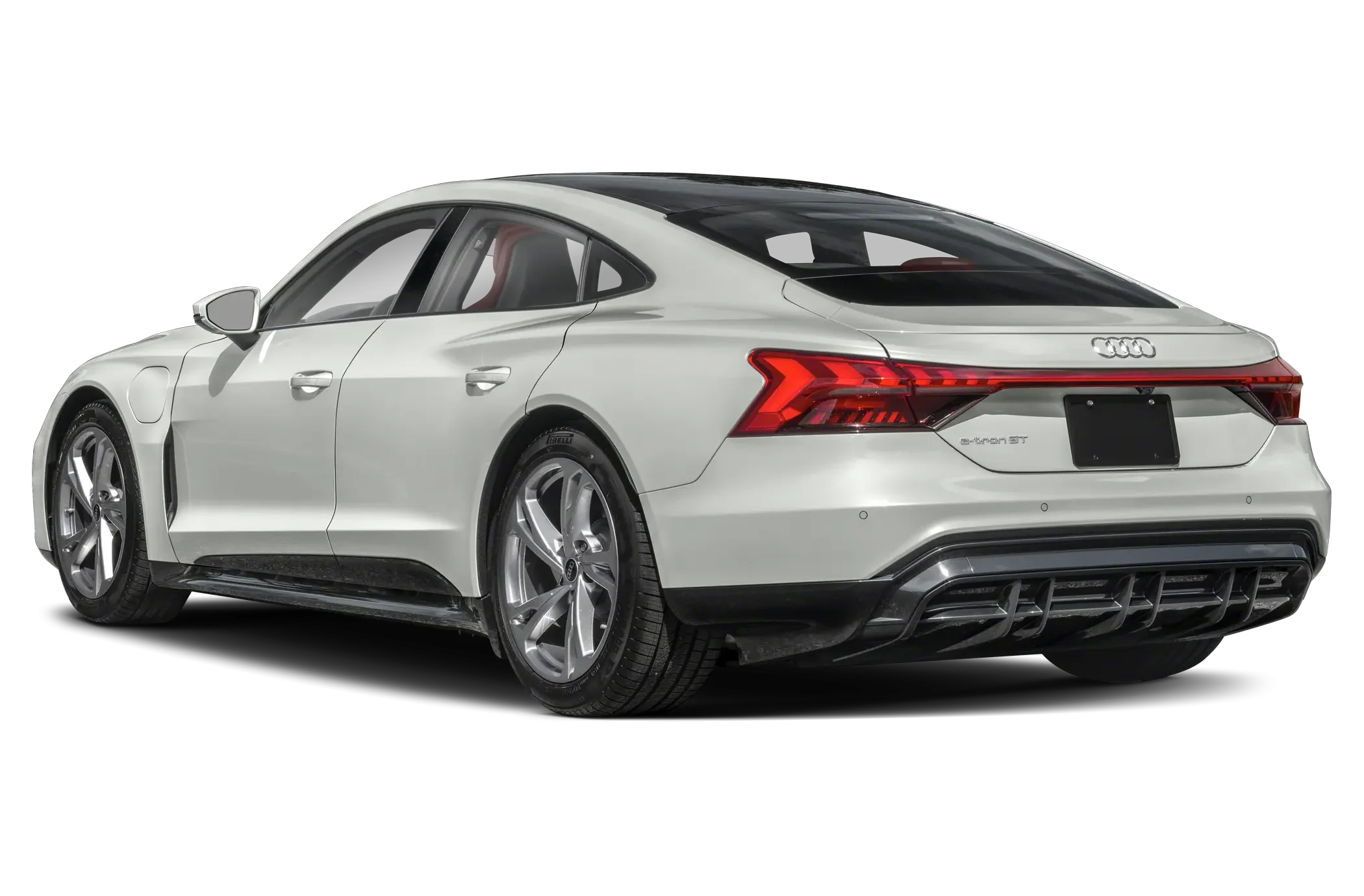 Rear view of 2025 Audi S e-tron GT, displaying bold styling for luxury sedan lease deals in NYC.