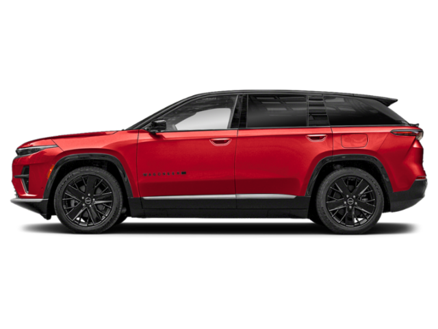 Side view of 2025 Jeep Wagoneer S, a mid-size EV SUV for jeep lease specials in NYC.