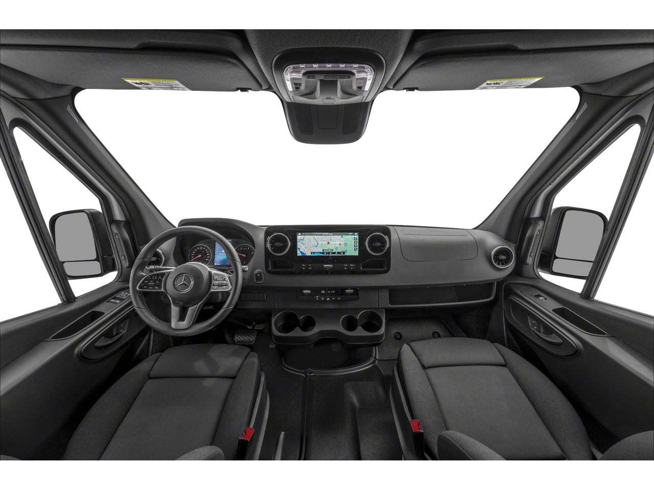 Interior dashboard of the 2025 Mercedes cargo van