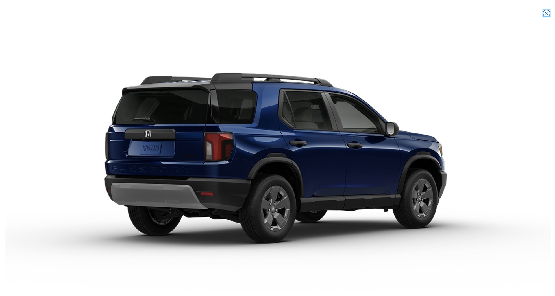 Back view of 2026 Honda Passport showcasing its rugged styling and lease-friendly design