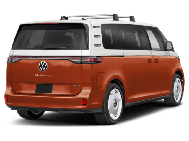 Rear angle of 2025 VOLKSWAGEN ID BUZZ LEASE highlighting taillights and cargo space